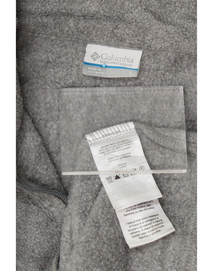 COLUMBIA Womens Fleece Jacket UK 16 Large Grey Polyester Vintage Columbia and Second-Hand Columbia from Messina Hembry 