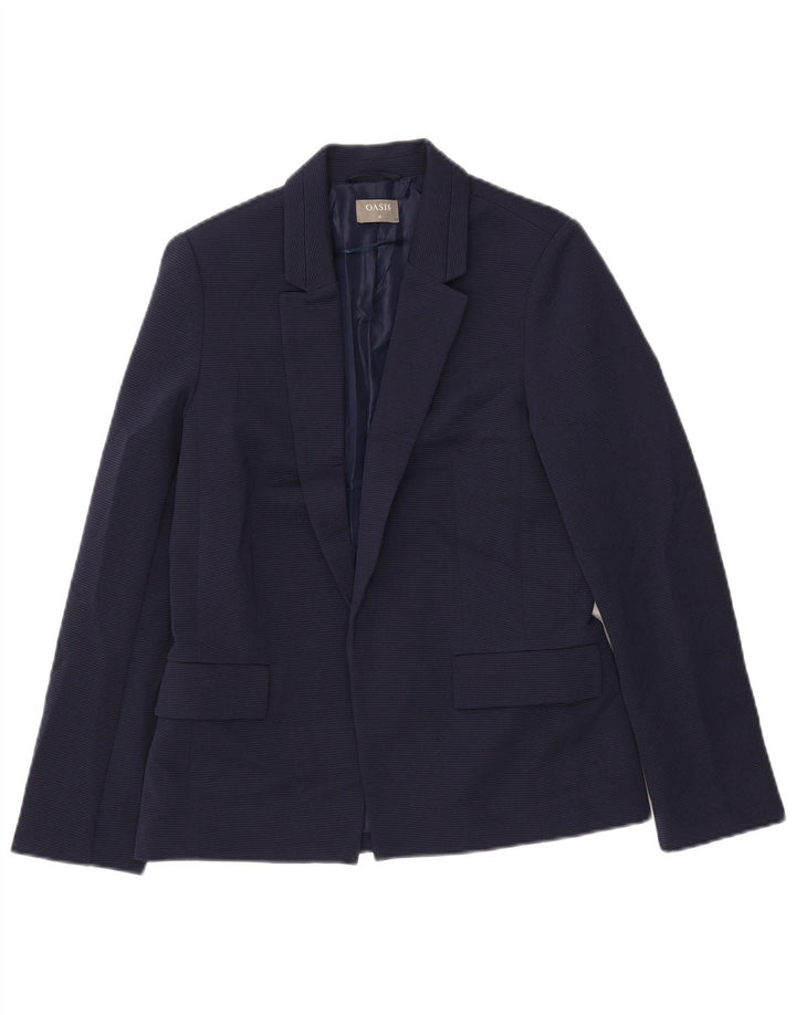 Oasis Womens Open Blazer Jacket UK 10 Small Navy Blue Polyester