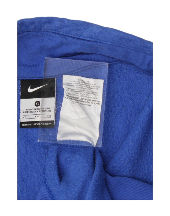 NIKE Mens Zip Neck Sweatshirt Jumper XL Blue Cotton Vintage Nike and Second-Hand Nike from Messina Hembry 