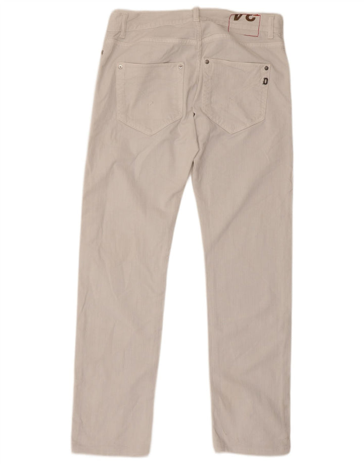 Dondup Mens Sam Straight Jeans W34 L32 White Cotton
