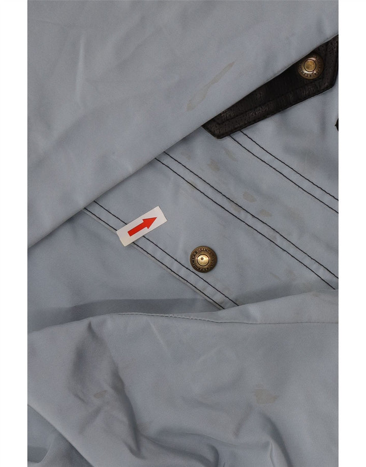 REFRIGIWEAR Mens Hooded Windbreaker Jacket UK 34 XS Blue Polyamide