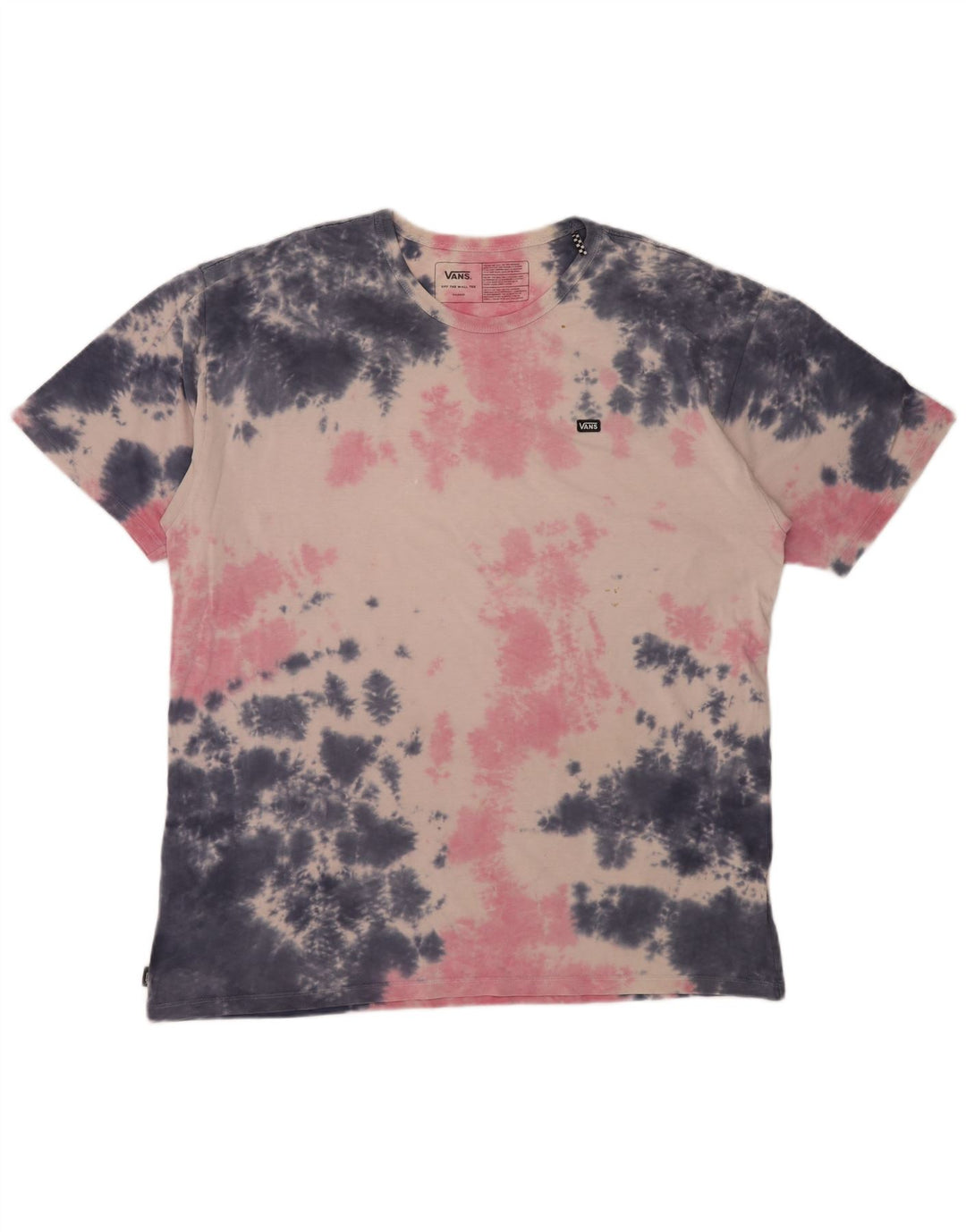 VANS Mens T-Shirt Top XL Pink Tie Dye Cotton