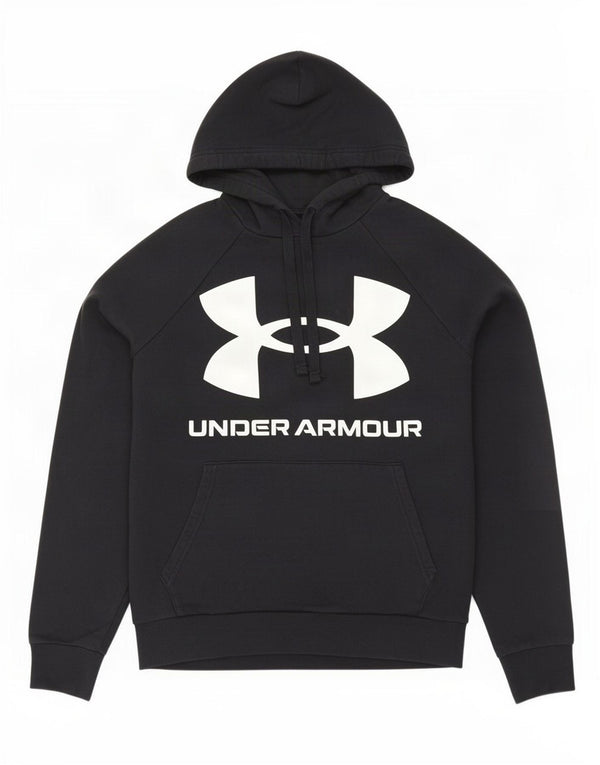 Under Armour Mens Graphic Hoodie Jumper Small Black Cotton