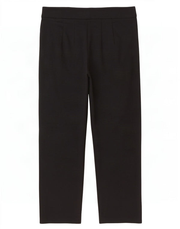 Marks & Spencer Womens Straight Casual Trousers UK 12 Medium W30 L28 Black