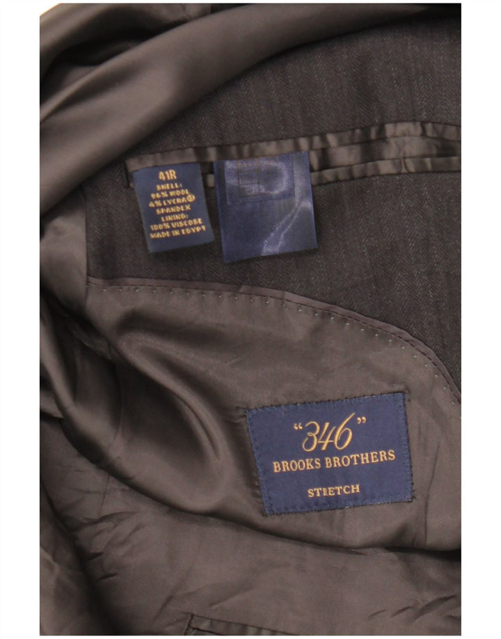 BROOKS BROTHERS Mens 346 Blazer Jacket UK 41 Large Black Pinstripe