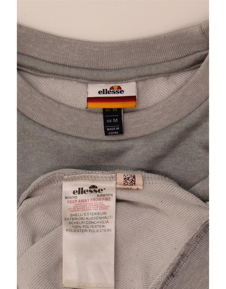 Ellesse Mens Graphic Sweatshirt Jumper Medium Grey Colourblock Polyester
