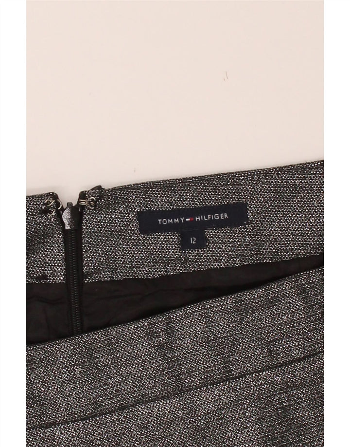 TOMMY HILFIGER Womens Pencil Skirt US 12 Large W34  Silver Polyester Vintage Tommy Hilfiger and Second-Hand Tommy Hilfiger from Messina Hembry 