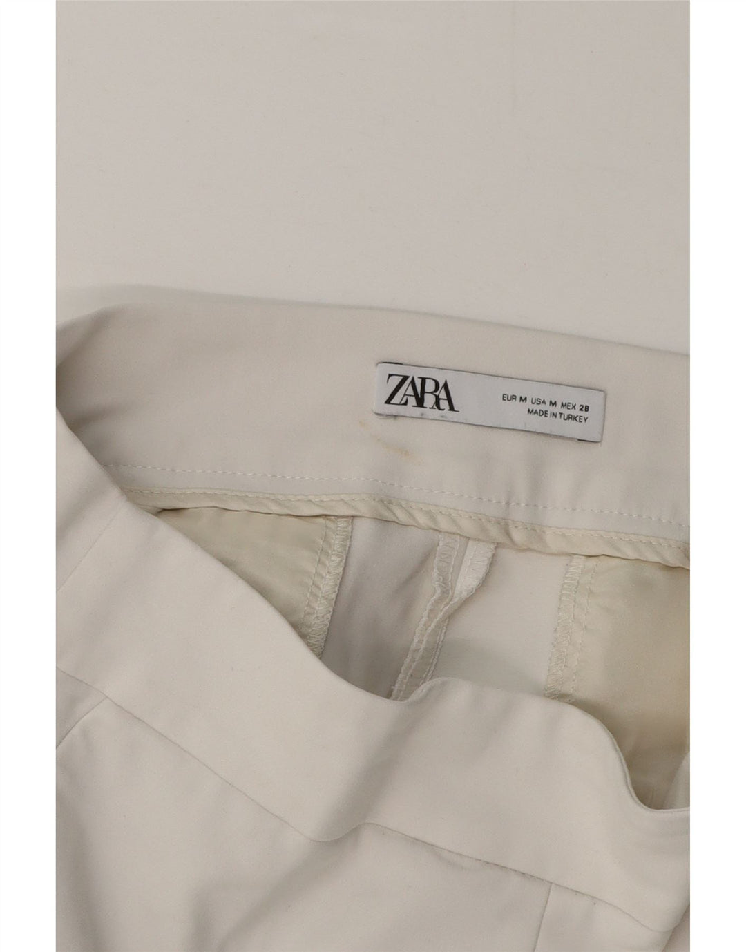 Zara Womens Chino Shorts Medium W28  White
