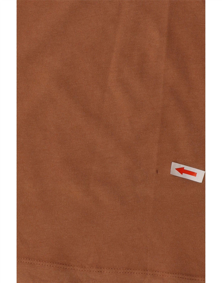Nike Mens T-Shirt Top Small Brown Cotton