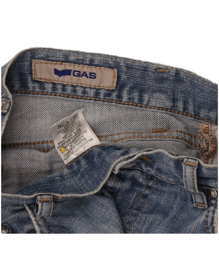 Gas Mens Straight Jeans W32 L30 Blue Cotton