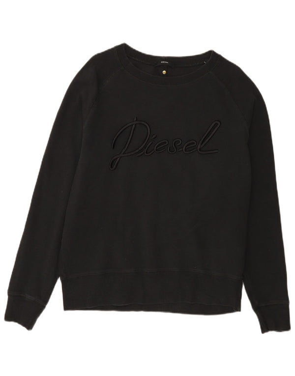 DIESEL Mens Graphic Sweatshirt Jumper Small Black