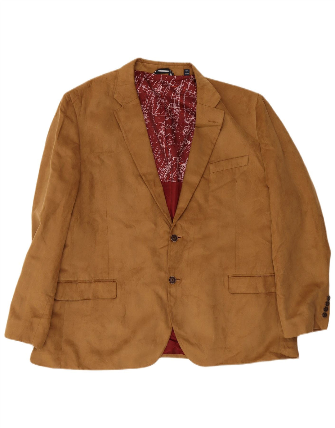 Nautica Mens Regular Fit 2 Button Blazer Jacket IT 50 Large Beige Polyester