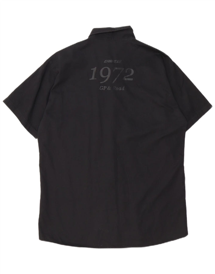 Dainese Mens Graphic Short Sleeve Shirt Large Black Cotton