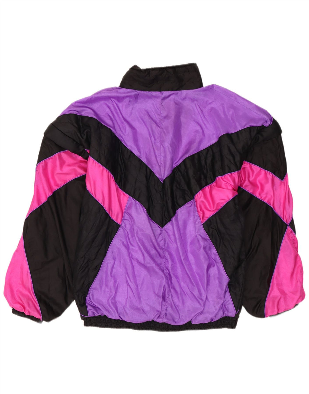 BALDINI Mens Tracksuit Top Jacket Medium Purple Colourblock Polyamide