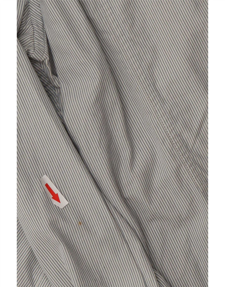 Superdry Mens Shirt Medium Grey Pinstripe Cotton