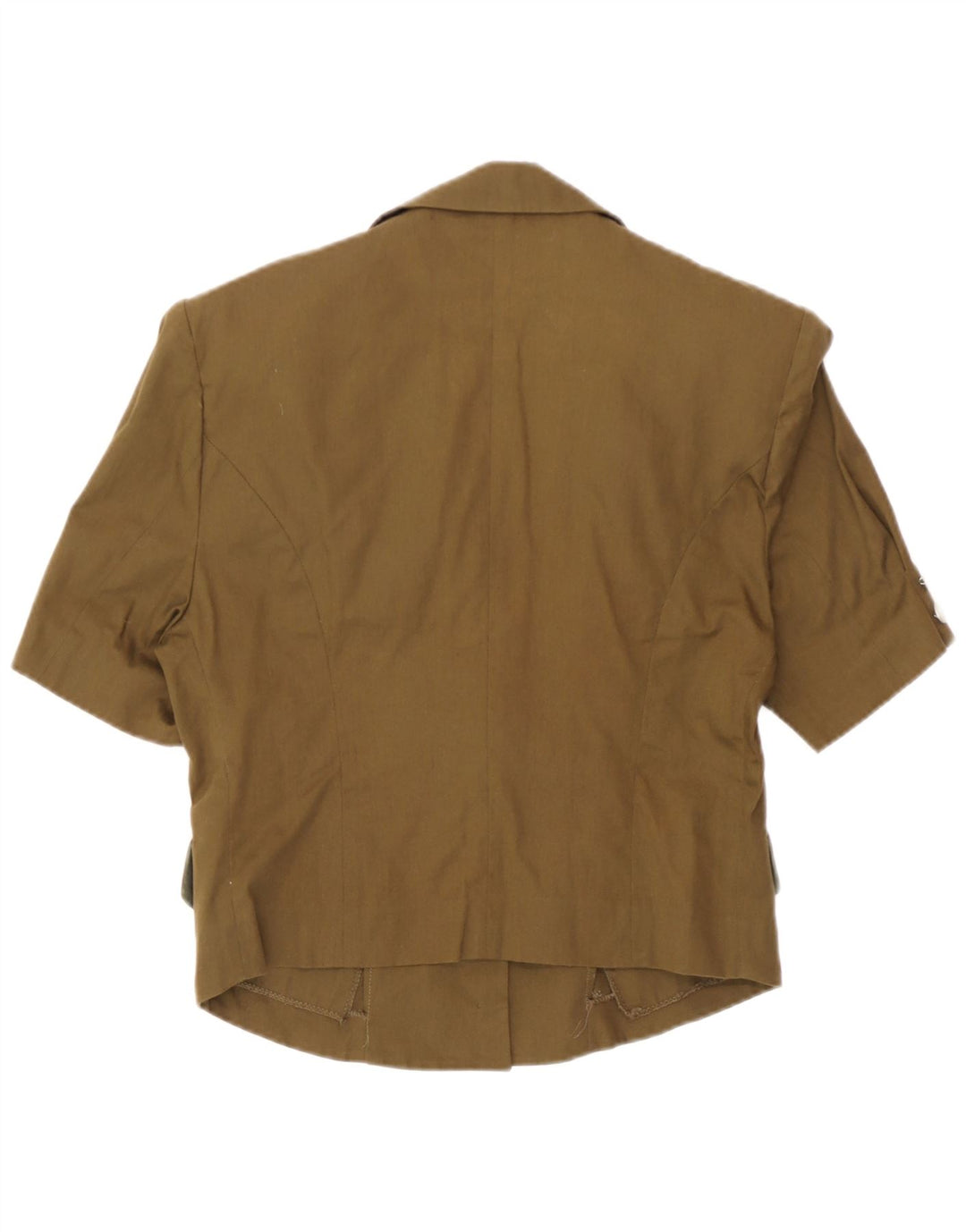 Sport Staff Womens Short Sleeve 5 Button Blazer Jacket IT 42 Medium Khaki