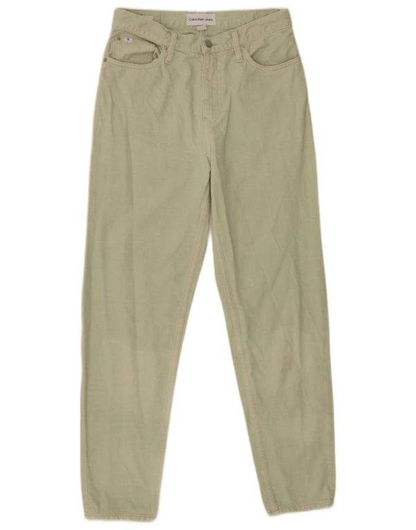 Calvin Klein Womens Straight Jeans W28 L28 Green Cotton