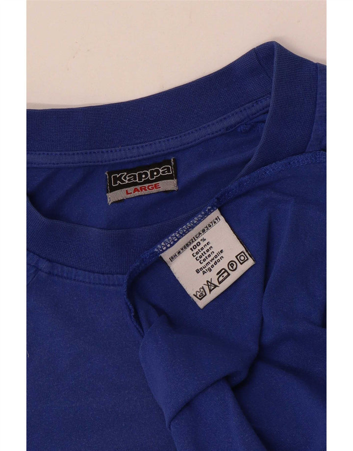 Kappa Mens T-Shirt Top Large Blue Cotton