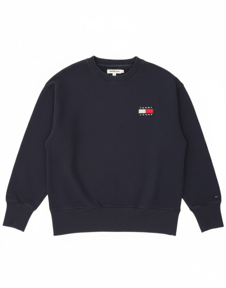 Tommy Hilfiger Mens Sweatshirt Jumper Small Navy Blue Cotton