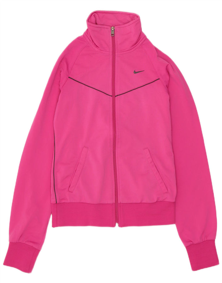Nike Womens Tracksuit Top Jacket UK 4/6 XS Pink