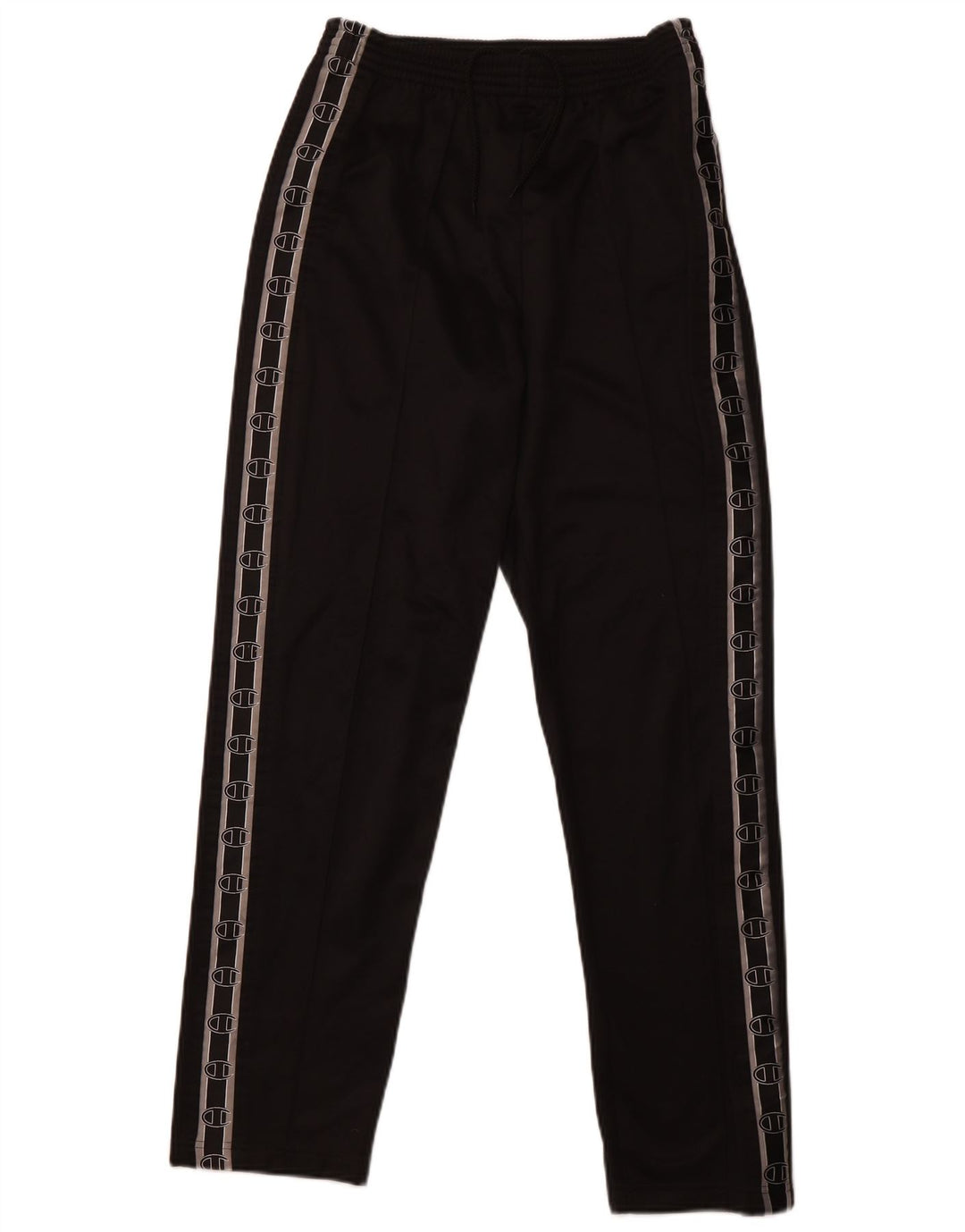 CHAMPION Womens Graphic Tracksuit Trousers UK 12 Medium  Black Polyester