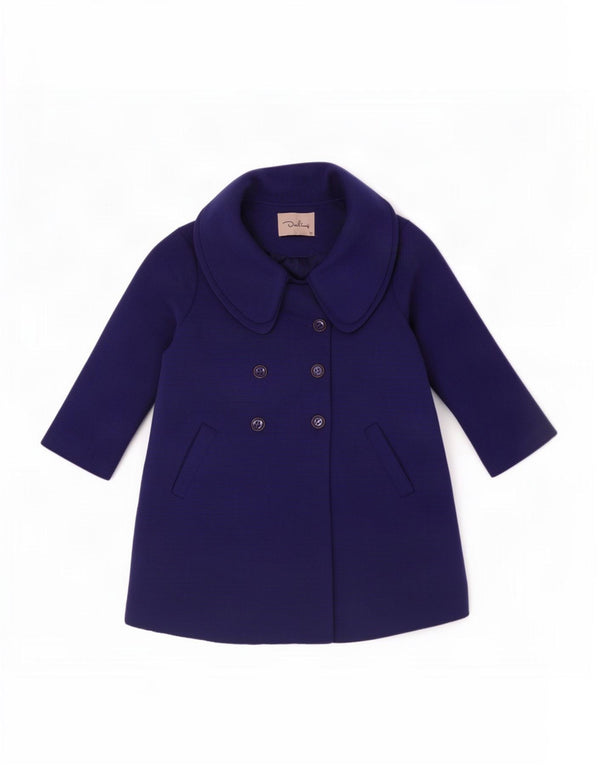 Darling Womens 3/4 Sleeve Trench Coat UK 6 XS Navy Blue Polyester