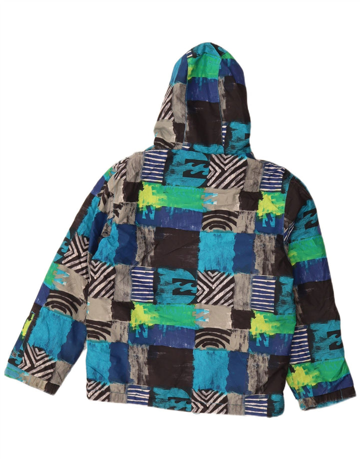 Billabong Boys Hooded Ski Jacket 13-14 Years XL Multicoloured Patchwork
