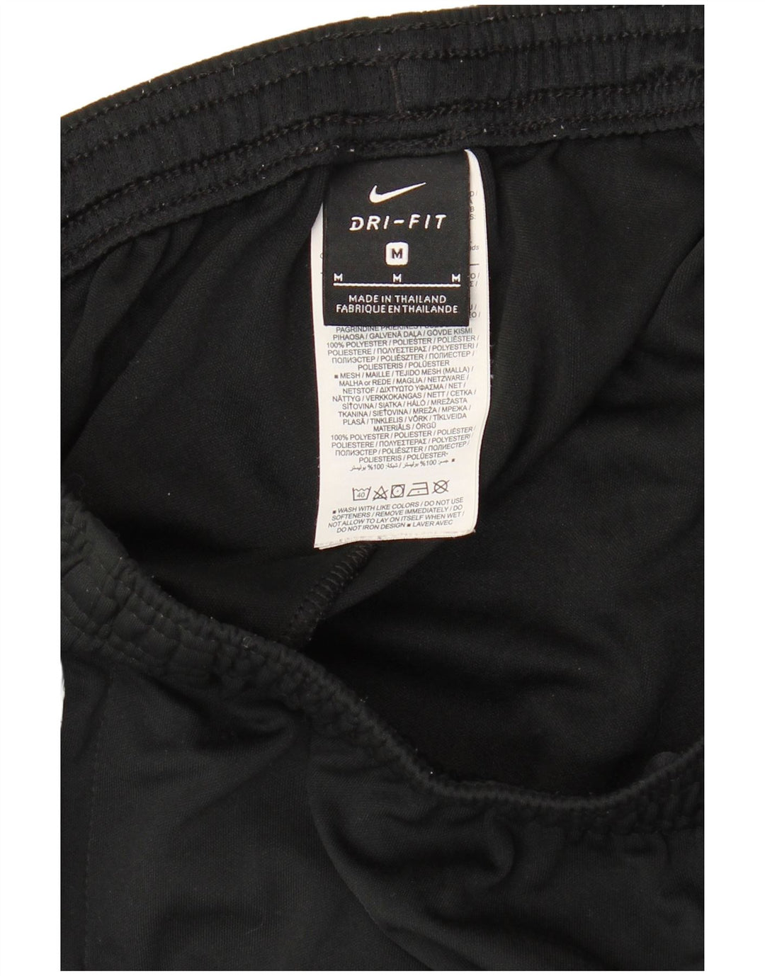 NIKE Mens Dri Fit Tracksuit Trousers Medium  Black Colourblock Polyester