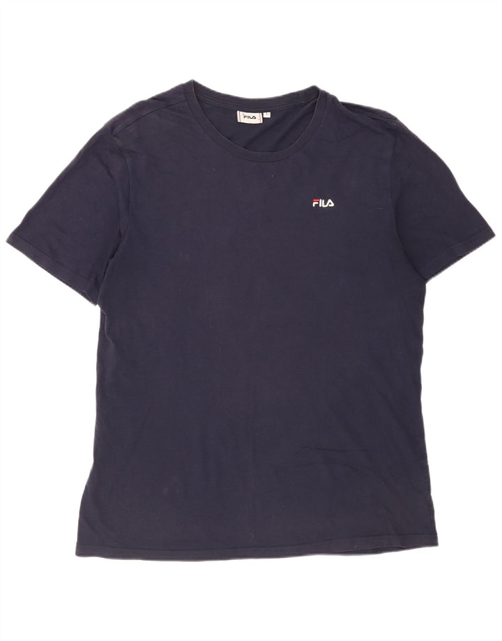 Fila Mens T-Shirt Top Large Navy Blue