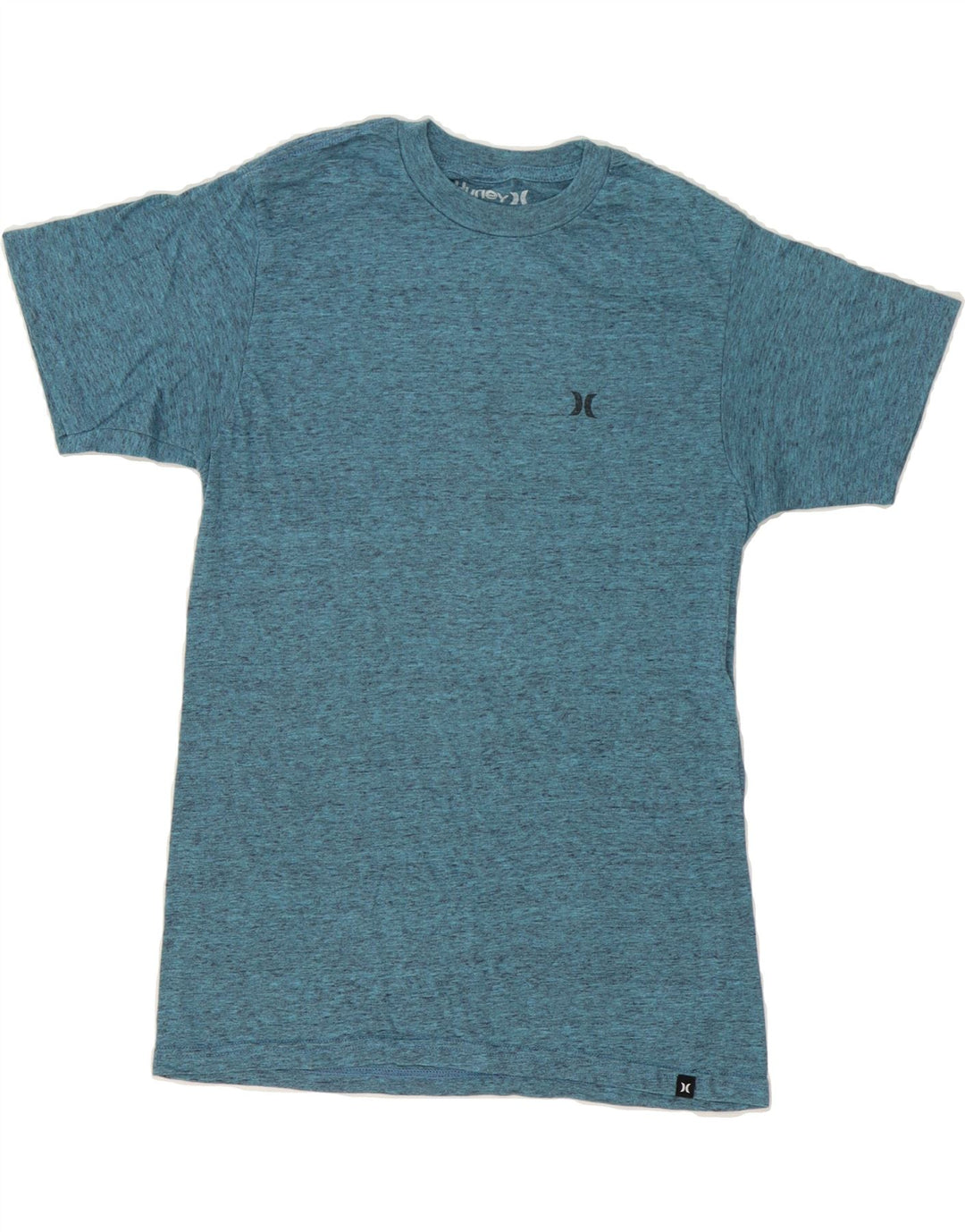 HURLEY Womens T-Shirt Top UK 10 Small Blue Flecked Polyester Vintage Hurley and Second-Hand Hurley from Messina Hembry 