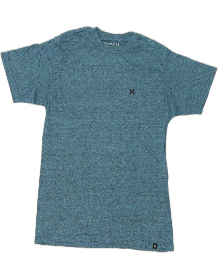 HURLEY Womens T-Shirt Top UK 10 Small Blue Flecked Polyester Vintage Hurley and Second-Hand Hurley from Messina Hembry 
