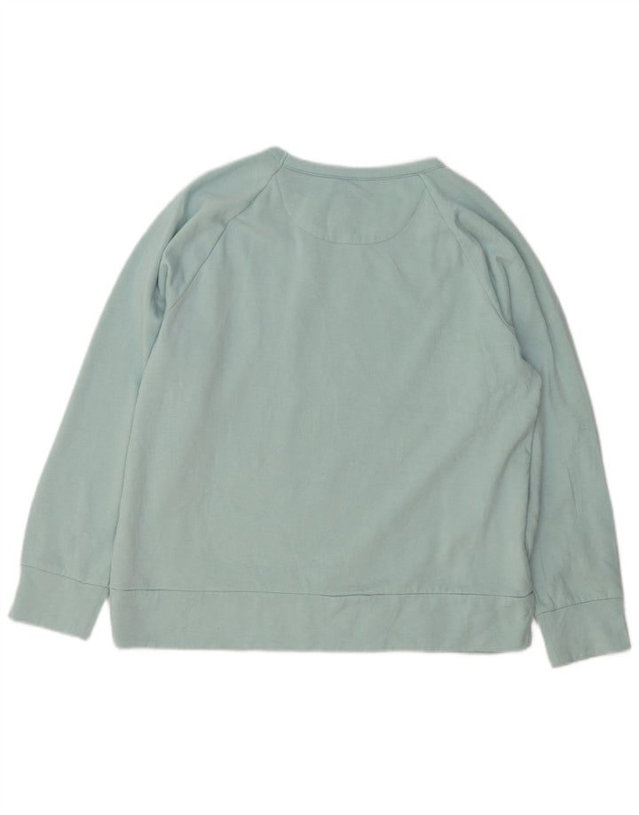 Eddie Bauer Womens Sweatshirt Jumper UK 16 Large Blue Polyester