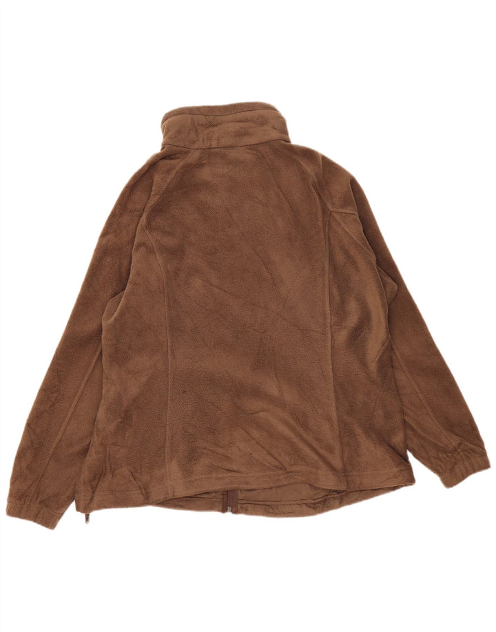 Columbia Womens Fleece Jacket UK 20 2XL Brown Polyester