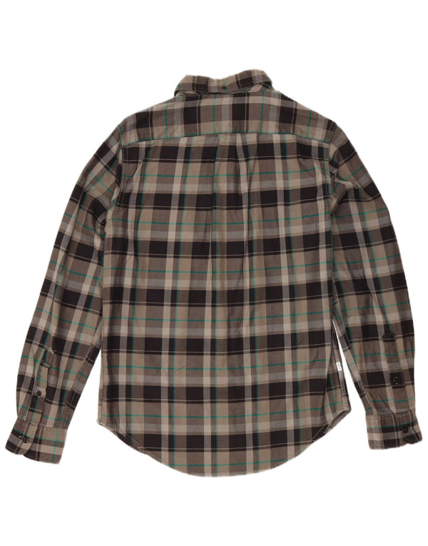 Levi's Mens Slim Fit Flannel Shirt Small Grey Check Cotton