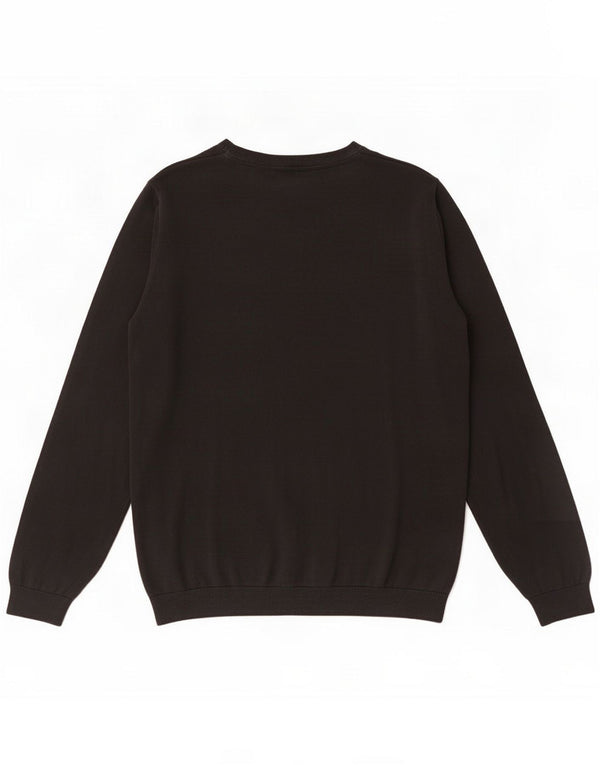 Marks & Spencer Boys V-Neck Jumper Sweater 15-16 Years XL Black Cotton