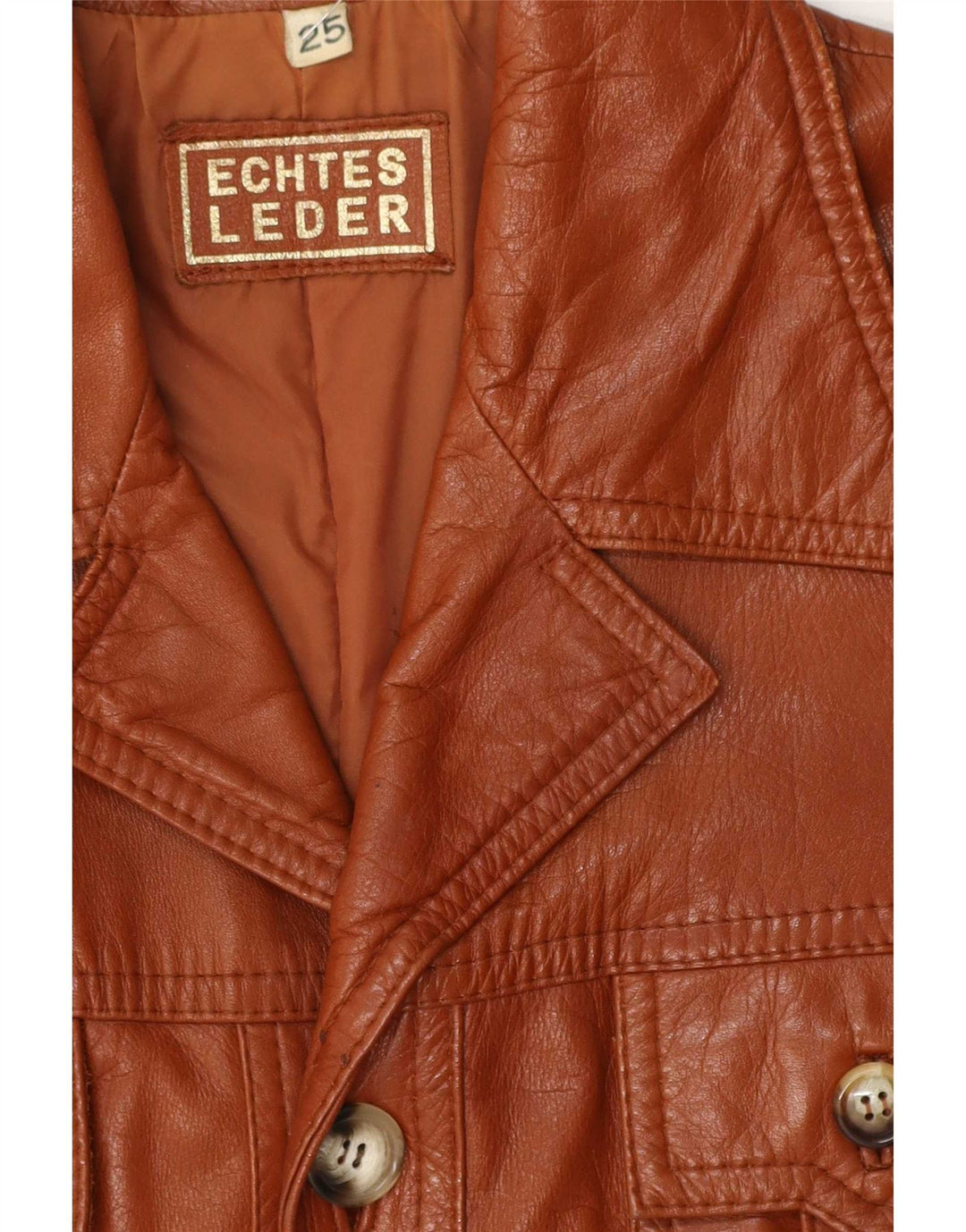 Vintage Mens Leather Jacket UK 38 Medium Brown