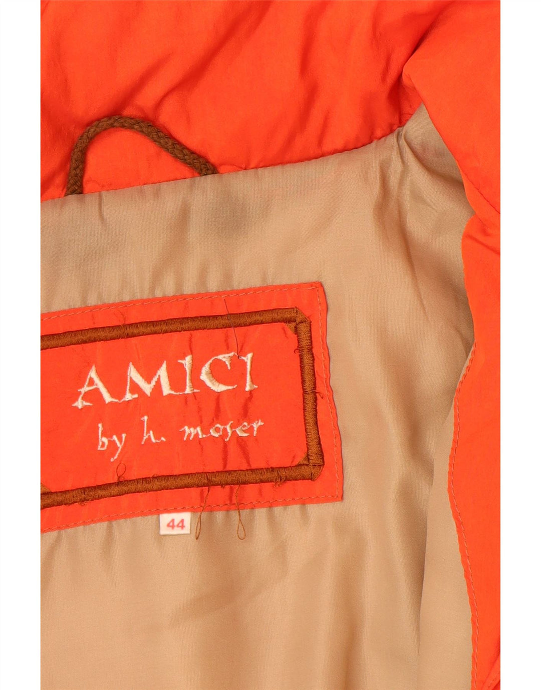 H.MOSER Mens Windbreaker Jacket UK 44 2XL Orange Polyamide