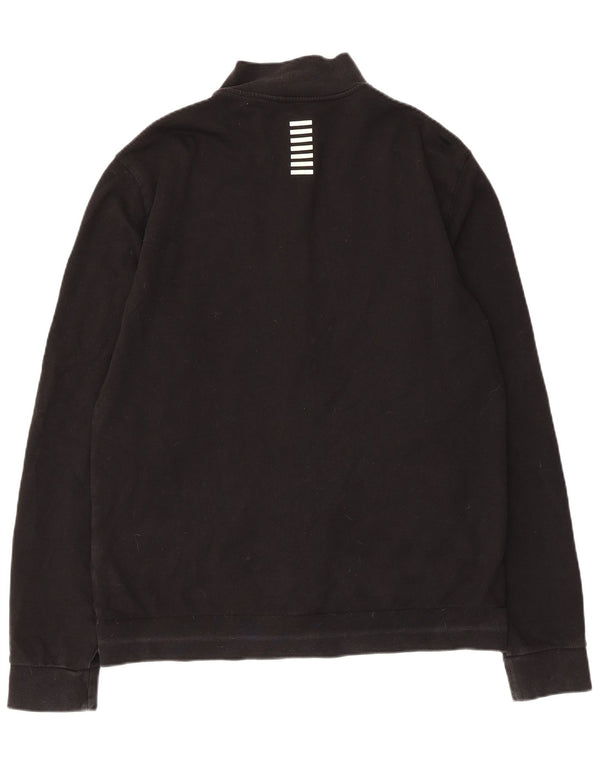 Emporio Armani Mens Graphic Tracksuit Top Jacket 2XL Black Cotton