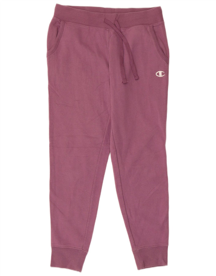 CHAMPION Womens Tracksuit Trousers Joggers UK 10 Small  Purple Cotton