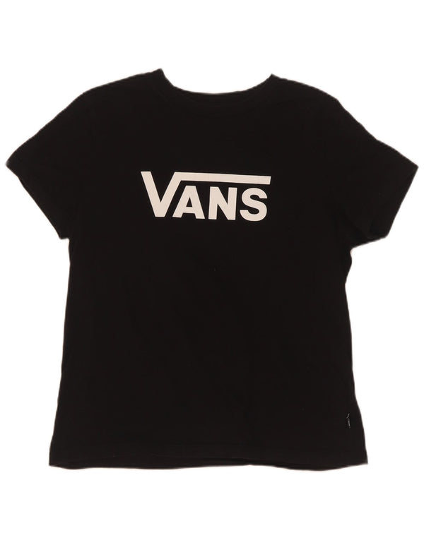 Vans Womens Graphic T-Shirt Top UK 12 Medium Black Cotton