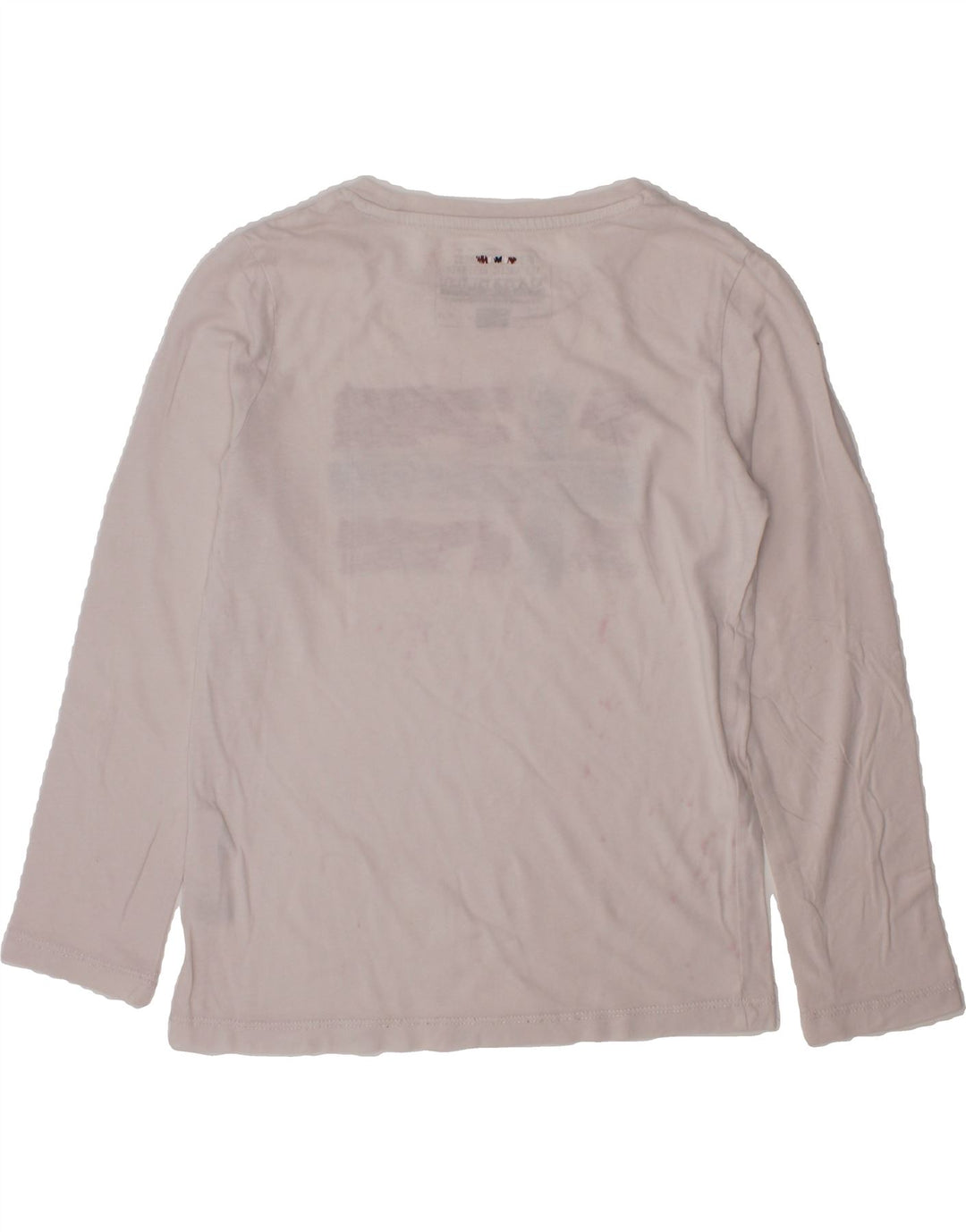 NAPAPIJRI Boys Graphic Top Long Sleeve 7-8 Years White Vintage Napapijri and Second-Hand Napapijri from Messina Hembry 