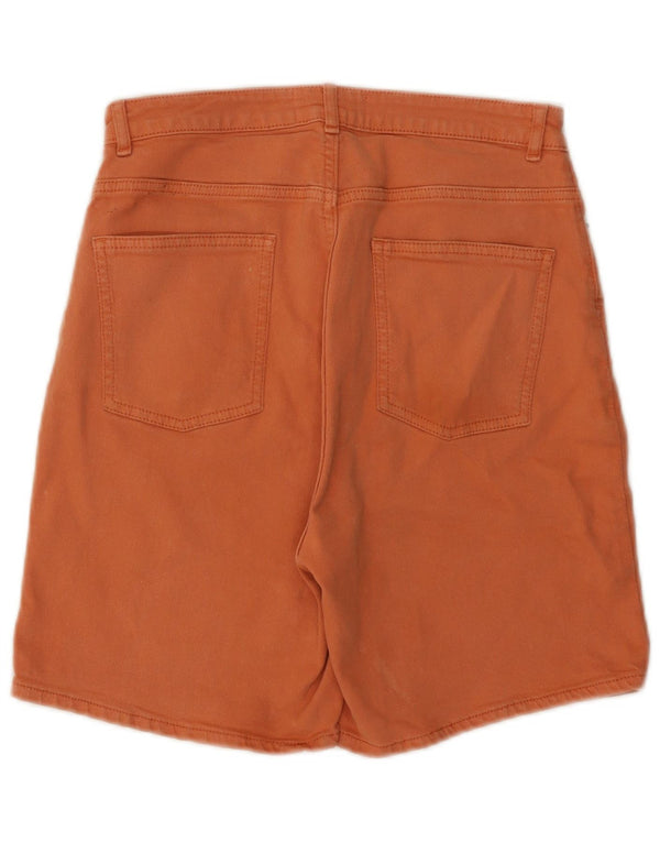 Fat Face Womens Darley Denim Shorts UK 10 Small W30 Orange Cotton