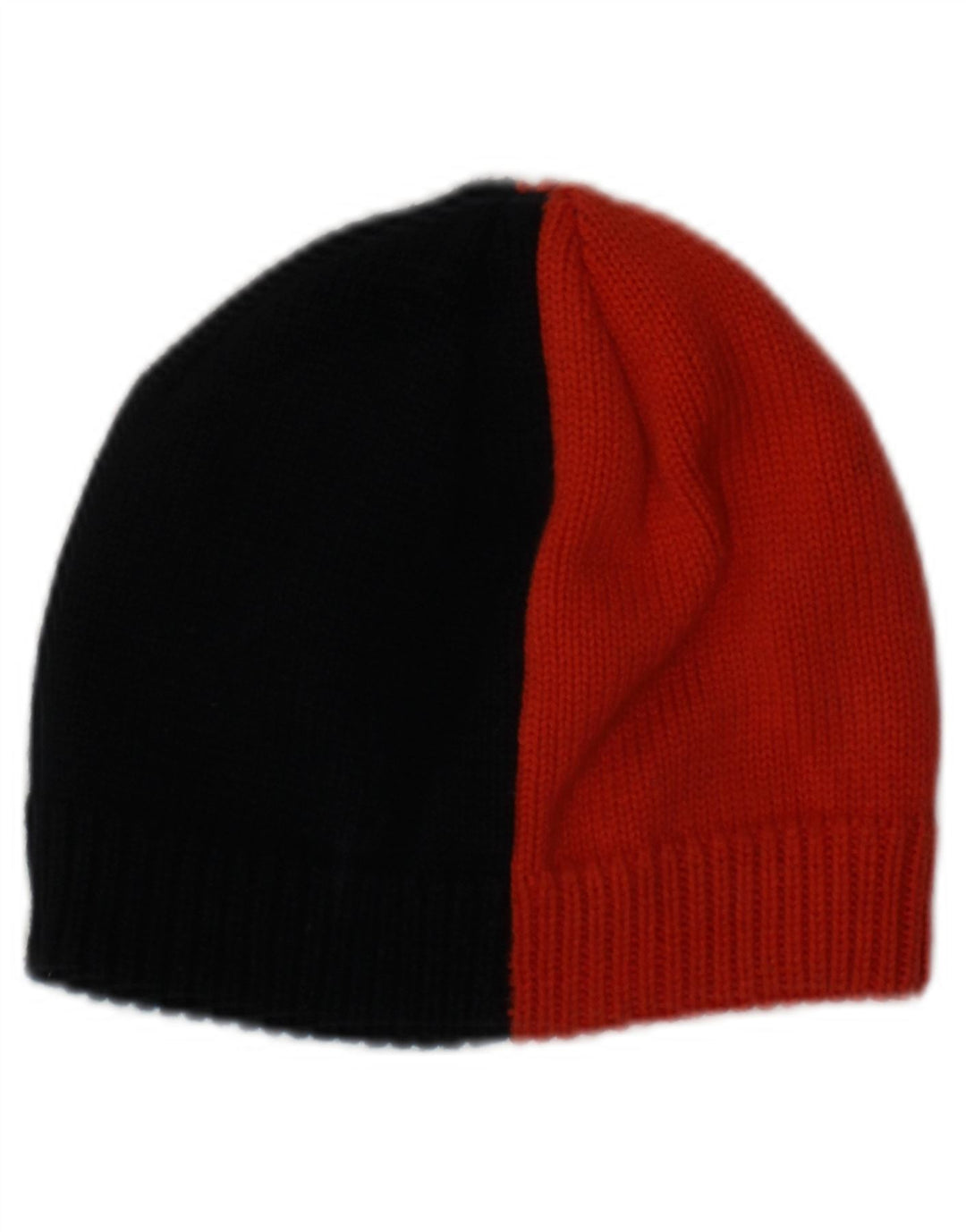 TED BAKER Boys Graphic Knit Beanie Hat 7-8 Years Red Colourblock Classic