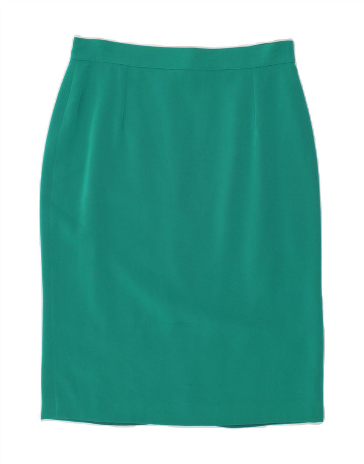 VINTAGE Womens Pencil Skirt IT 46 Large W30  Green Polyester Vintage Vintage and Second-Hand Vintage from Messina Hembry 