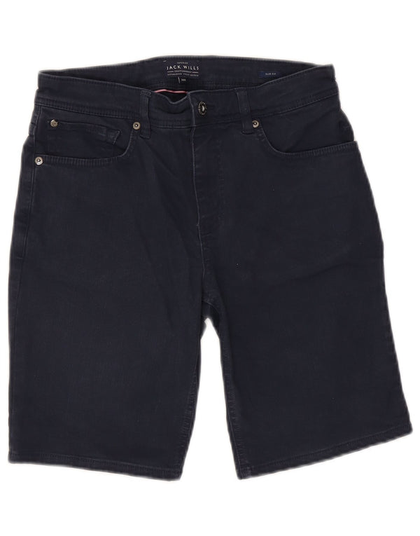 Jack Wills Womens Slim Fit Denim Shorts W30 Medium  Navy Blue Cotton