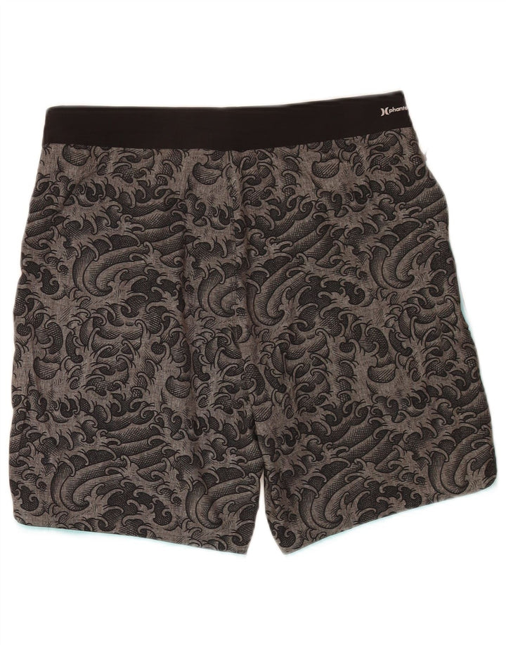 Hurley Mens Swimming Shorts Medium Grey Paisley Polyester