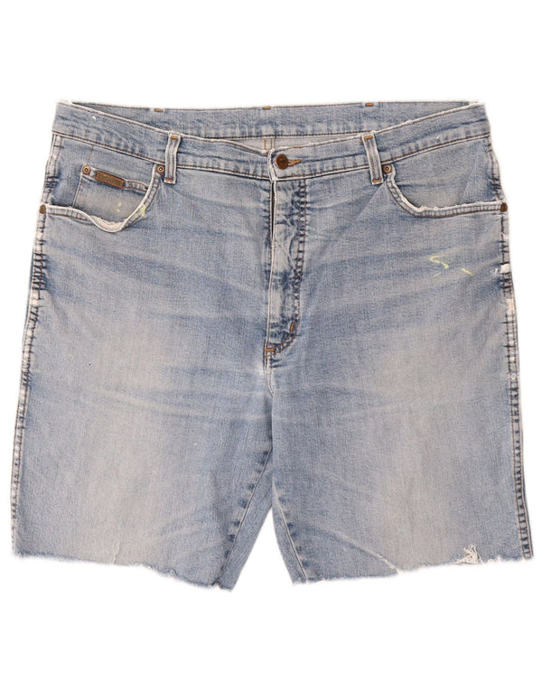 WRANGLER Mens Texas Stretch Denim Shorts W40 XL Blue Cotton