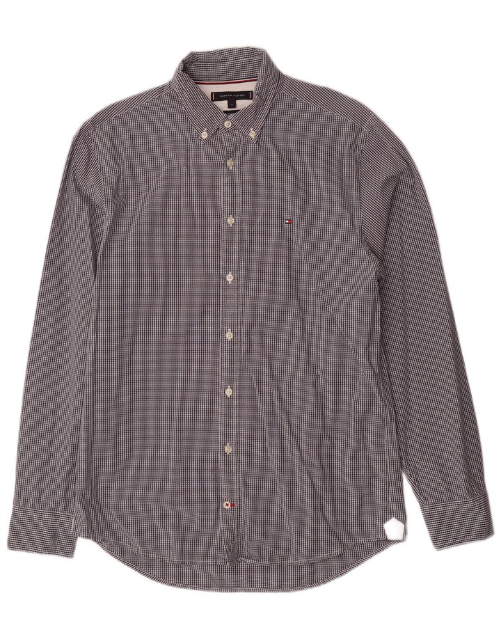 Tommy Hilfiger Mens Regular Fit Shirt Medium Black Gingham