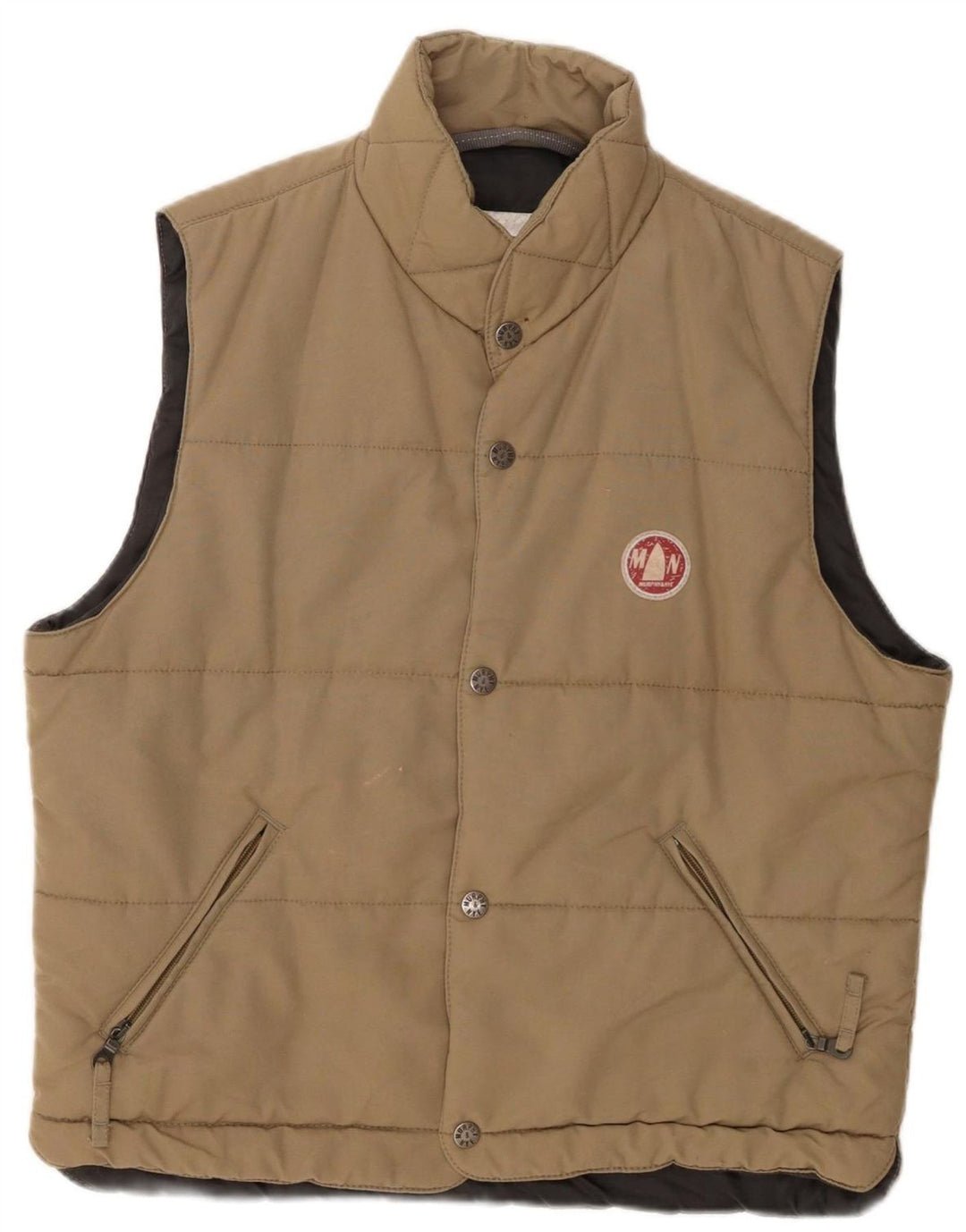 Murphy & Nye Mens Padded Gilet UK 38 Medium Khaki Polyamide