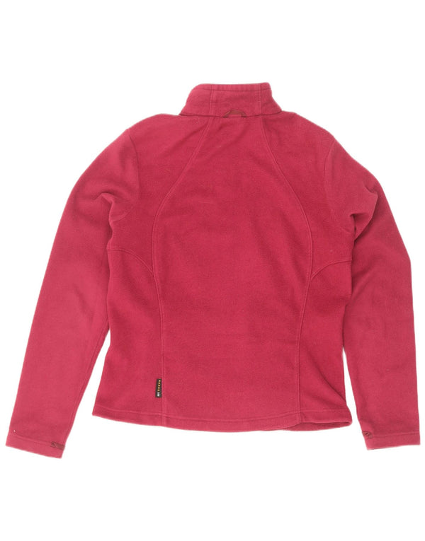 Jack Wolfskin Womens Fleece Jacket UK 12/14 Medium Pink Polyester
